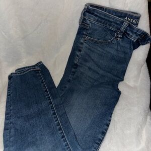 American Eagle Outfitters Women's Dark Blue Skinny Jeans